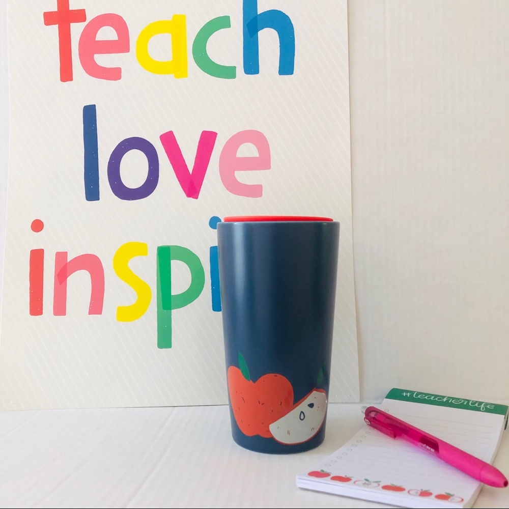 Starbucks Teacher Red Apple Ceramic 12oz Cup